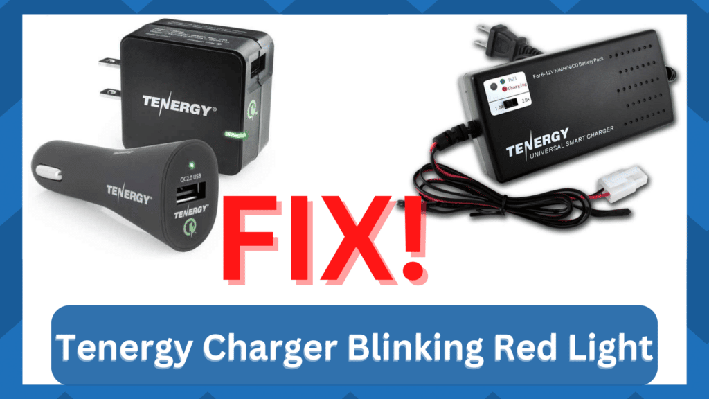 tenergy charger blinking red light