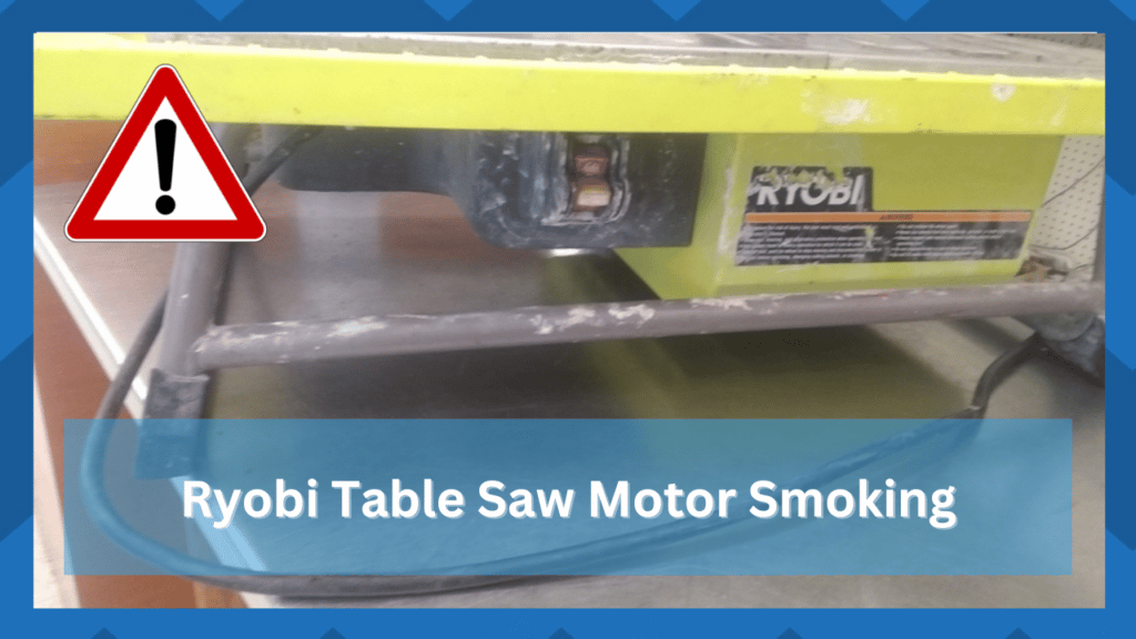ryobi table saw motor smoking