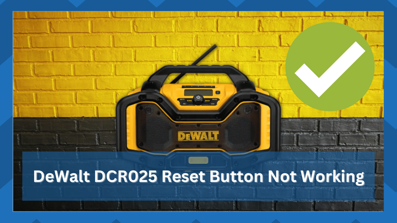 6 Quick Steps To Fix DeWalt DCR025 Reset Button HookedOnTool