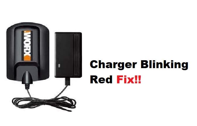 worx battery charger blinking red