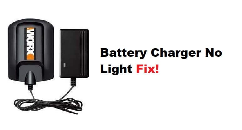 worx battery charger no light