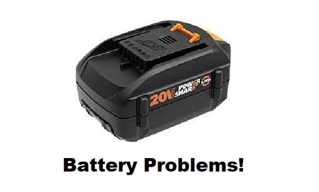 worx lithium ion battery problems