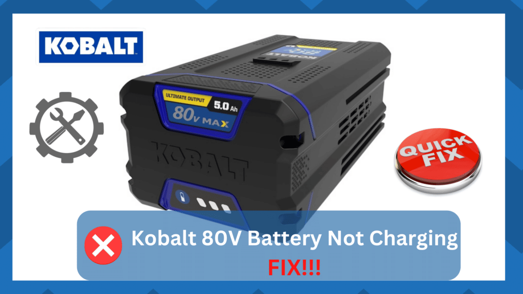 kobalt 80v battery not charging