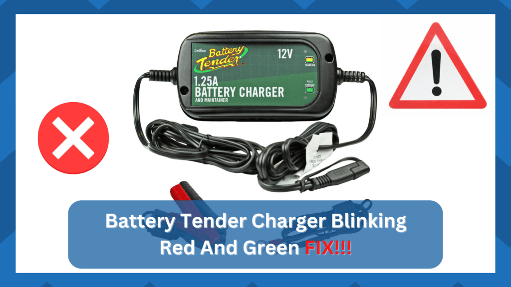 why is my battery tender charger blinking red