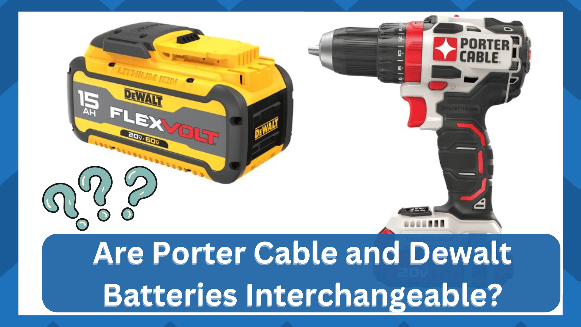 are porter cable and dewalt batteries interchangeable