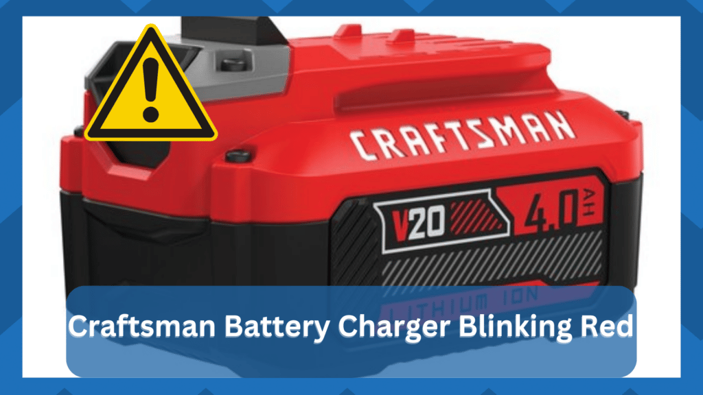 craftsman battery charger blinking red