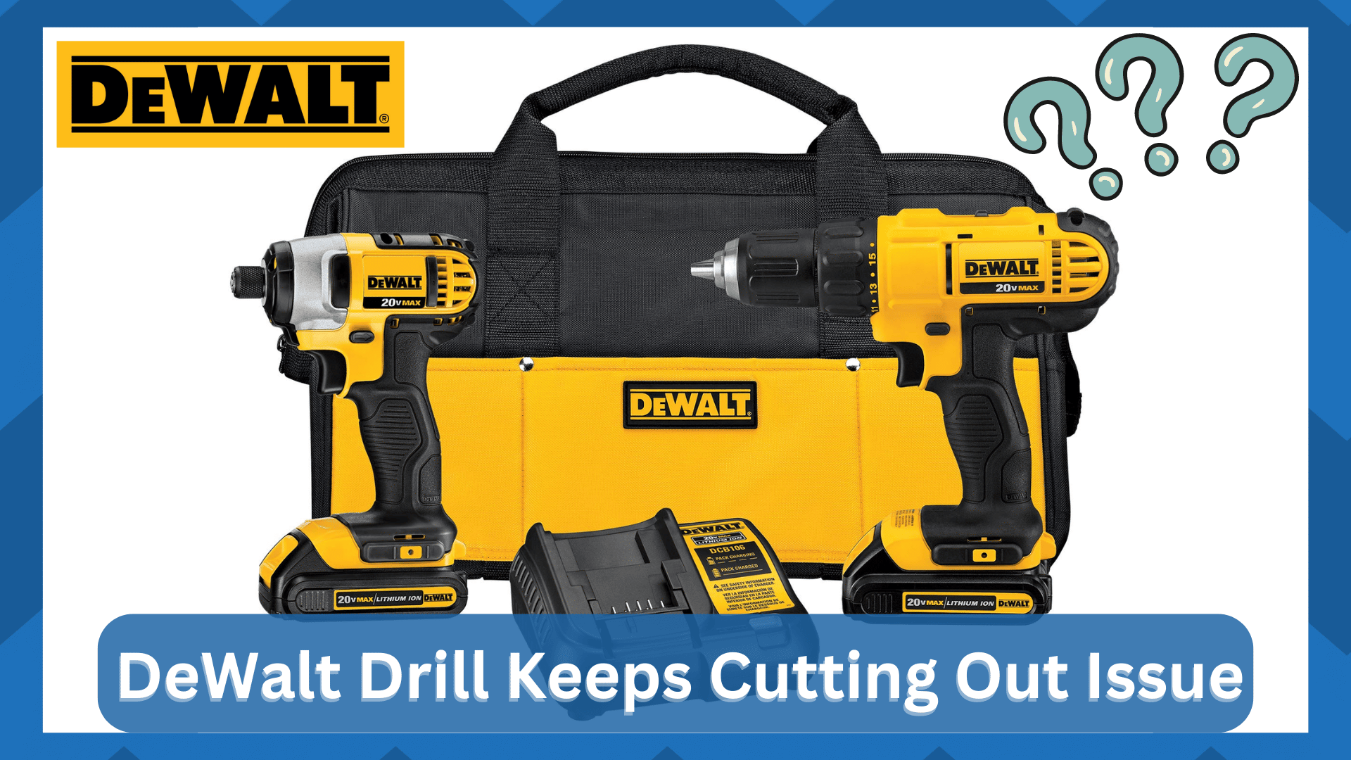 dewalt drill keeps cutting out