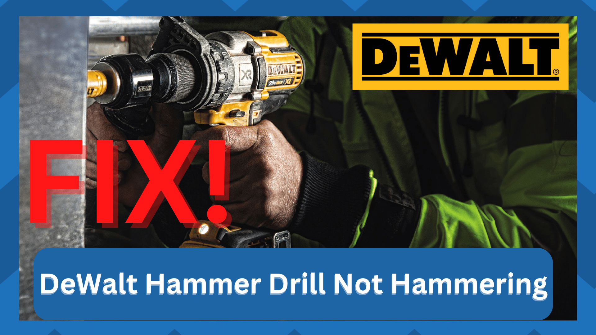 dewalt hammer drill not hammering
