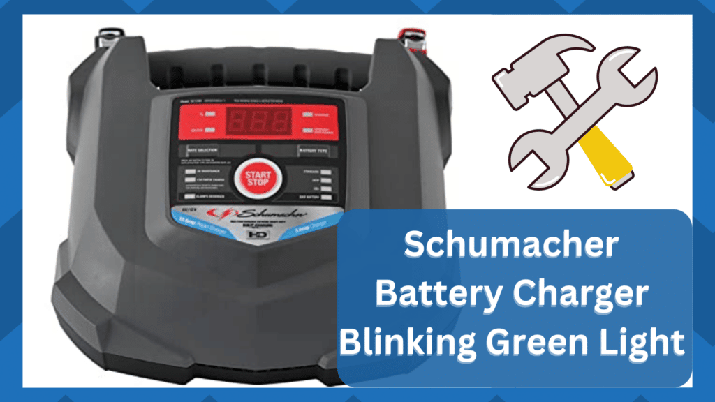 schumacher battery charger green light blinking