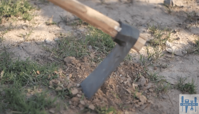 mattock on soil